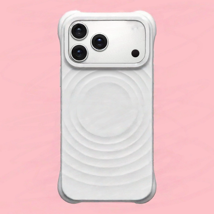 香港代购CASE白色波漾壳纯色适用苹果17promax保护套16/15plus/pro四角防摔14/13磁吸Magsafe潮牌情侣12