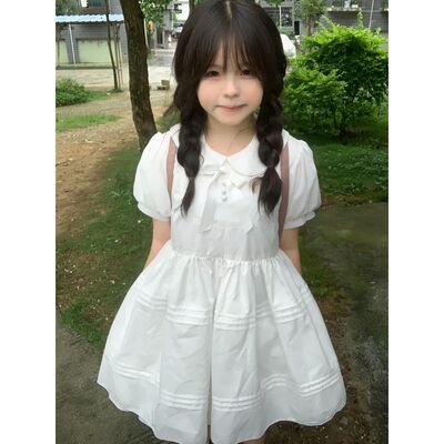 【云间童序】甜美娃娃领设计感连衣裙夏季新款温柔氛围感蓬蓬裙女
