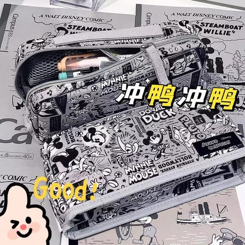 迪士尼联名款笔袋玩具总动员HACO学生ins风大容量日系Campus文具袋笔盒女