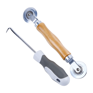 换纱窗网工具压纱窗滑轮铝合金压条起钩器胶条钩子纱窗金刚网压轮