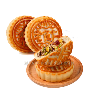 传统老式五仁月饼青红丝伍仁官方早餐中秋节广式散装月饼独立包装