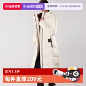 加绒加厚过膝外套 连帽羽绒服女2025冬新款 自营 ELLE90鸭绒长款