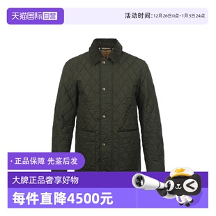 绗缝格纹谷仓棉服男士 博柏利25新款 BURBERRY 宽松外套 自营