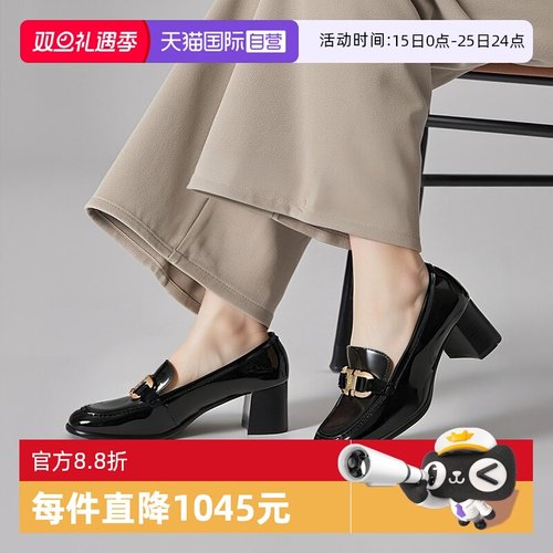 FERRAGAMO粗跟鞋单鞋跟