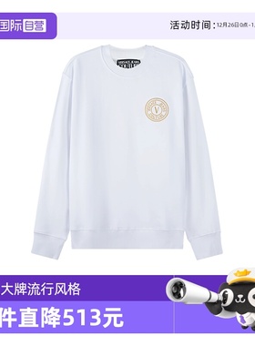 【自营】VJC范思哲 男士棉质圆领长袖卫衣运动衫 74GAIT07 CF01T