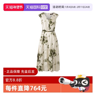 【自营】麦丝玛拉Max Mara Studio女士V领无袖连衣裙配腰带PINETA