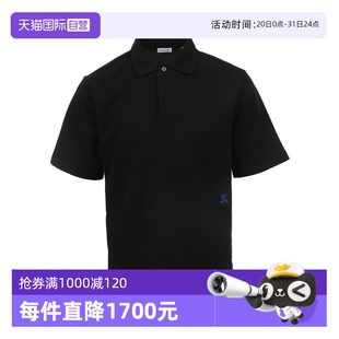 战马徽标刺绣宽松棉质短袖 博柏利男士 自营 T恤polo衫 BURBERRY