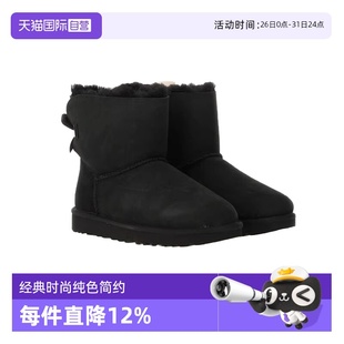 自营 纯色蝴蝶结平底短靴雪地靴 UGG秋冬季 时尚 1016501 经典