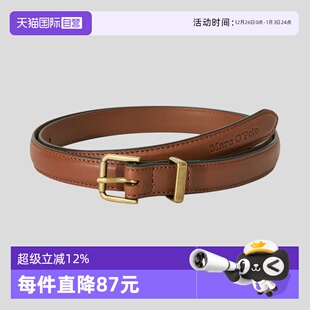 自营 商场同款 Marc Polo 牛皮皮带女士黑色棕色真皮腰带