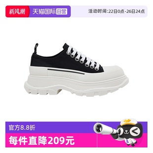 Tread McQueen麦昆AMQ女鞋 Slick帆布系带厚底增高休闲鞋 自营