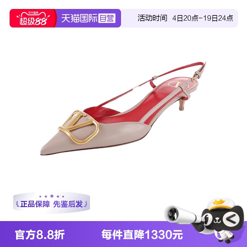 华伦天奴女鞋高跟鞋凉鞋复古