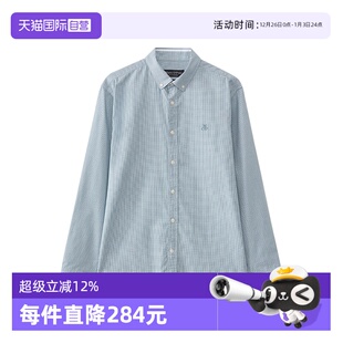 Polo 衬衫 自营 男 翻领纯棉千鸟格长袖 Marc 系列 品牌经典