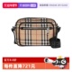 BURBERRY 自营 博柏利Vintage系列单肩包米色格纹小牛皮斜跨包