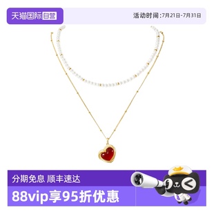 Rose羅拉玫瑰下午茶系列珍珠項鏈女輕奢甜美禮物 Lola 自營