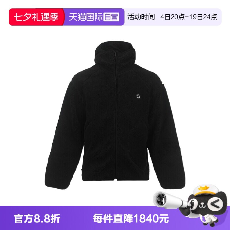 【自营】KENZO男士FW25连帽拉链logo徽标秋冬保暖摇粒绒外套