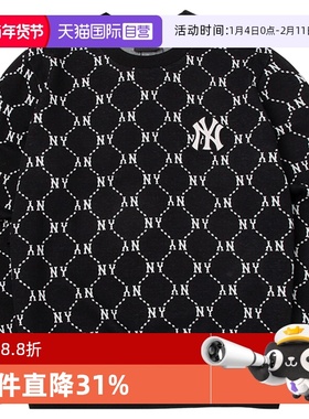 【自营】MLB卫衣男装女装运动服长袖圆领套头衫老花上衣3AMTM0141