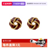 同心结珐琅滴釉耳环女银针小众 beauty铜镀金法式 自营 daisy