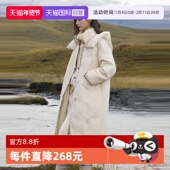 自营 ELLE90白鸭绒连帽长款 羽绒服女2025冬季 新款 加绒加厚外套