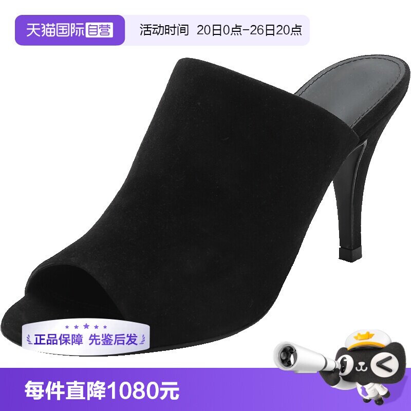 【自营】Ferragamo菲拉格慕 女士绒面皮革高跟鞋凉鞋