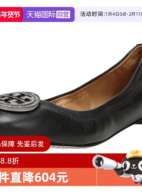 【自营】中古全新未使用TORY BURCH 女士皮革平底鞋船鞋 46084
