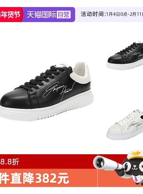 【自营】Emporio Armani阿玛尼 男士牛皮革运动鞋 X4X264 XM670