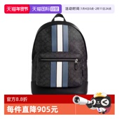 老花皮革商务休闲背包 蔻驰男包Ganvas双肩包经典 自营 COACH