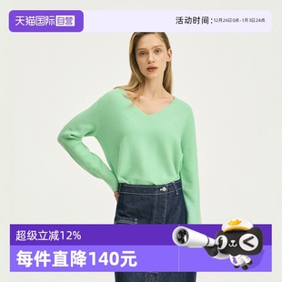 Polo 商场同款 套头针织衫 Marc V领下摆侧开叉长袖 女 自营