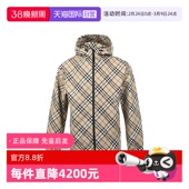 双向拉链连帽长袖 博柏利男士 BURBERRY 格纹夹克外套 自营
