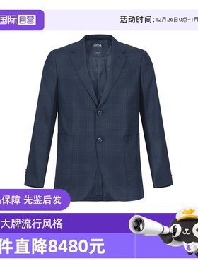 【自营】Zegna/杰尼亚新品 男士格纹西服西装上衣外套10FP20 9405