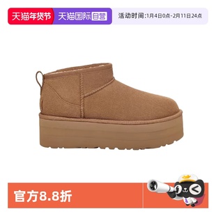 【自营】UGG秋冬季女士舒适时尚厚底高跟雪地靴短靴雪地鞋1135092