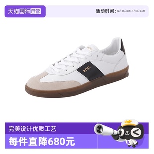 Boss男士 系带休闲运动鞋 德训鞋 男鞋 Hugo 小白鞋 50512374 自营