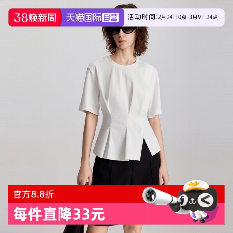 �ۻ��㣺��ɫ XS ELLE��ɫ����Բ�쵭�˶���T��