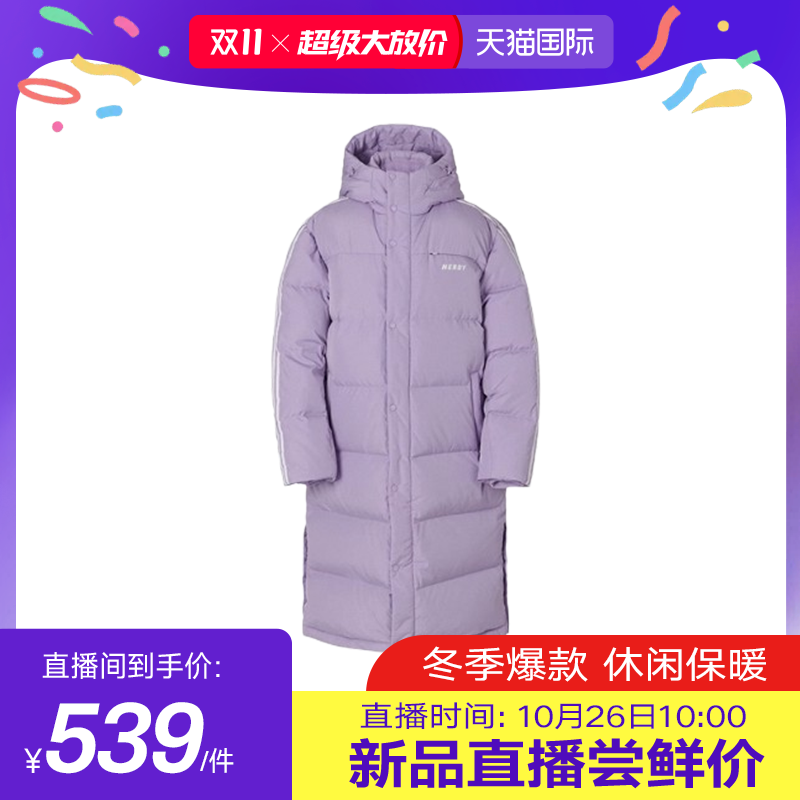 宽松中长款连帽羽绒服NERDY休闲