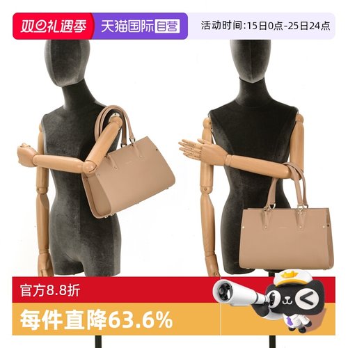 longchamp龙骧手提包皮革沙粉色