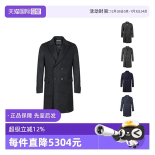 ZEGNA 杰尼亚 男士 羊毛双排扣中长款 4DG4G0 大衣保暖外套 自营