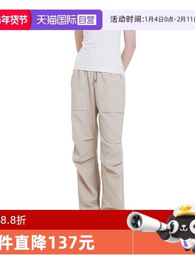 【自营】STIM 女士户外休闲抽绳褶皱工装裤速干长裤 春夏薄款