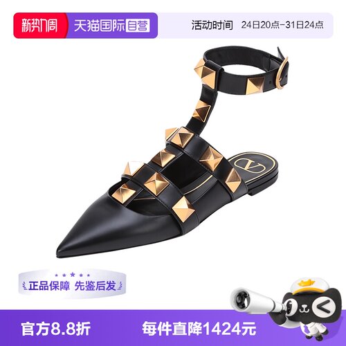 凉鞋皮革华伦天奴女士平底鞋