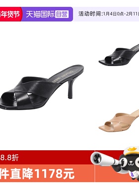 【自营】思缇韦曼 女士细跟高跟凉鞋拖鞋凉拖 CARMEN 75 SLIDE