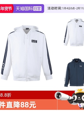 【自营】EA7阿玛尼 春夏款 男士连帽拉链运动衫外套 3RPM67 PN6ZZ