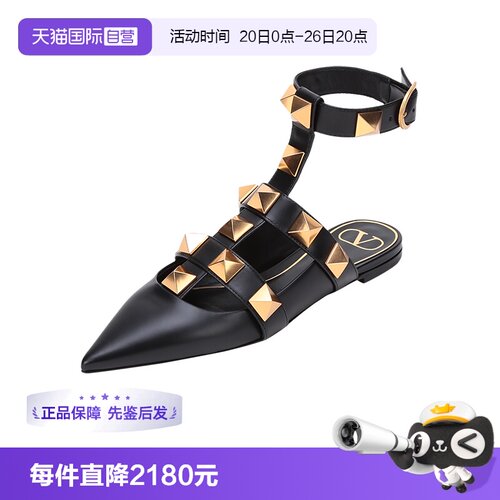 凉鞋皮革华伦天奴女士平底鞋