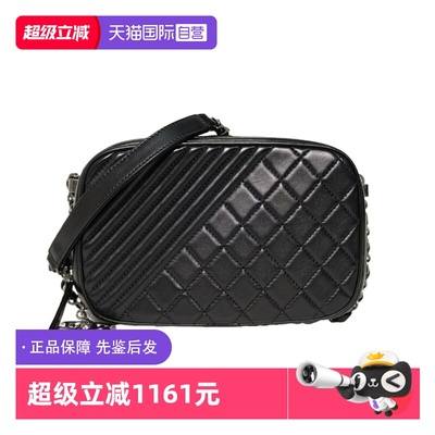 【自营】中古95新Chanel/香奈儿斜挎包相机包小号黑色皮革S20开