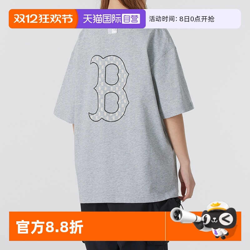 【自营】MLB老花短袖男装女装新款宽松运动服透气半袖上衣休闲T恤