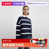 自营 POLO领时尚 Marc Polo2025春季 时尚 新款 复古条纹卫衣女