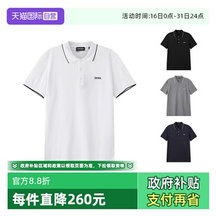 杰尼亚男士 棉质修身 E7358A5 自营 B746 POLO衫 ZEGNA 短袖 版