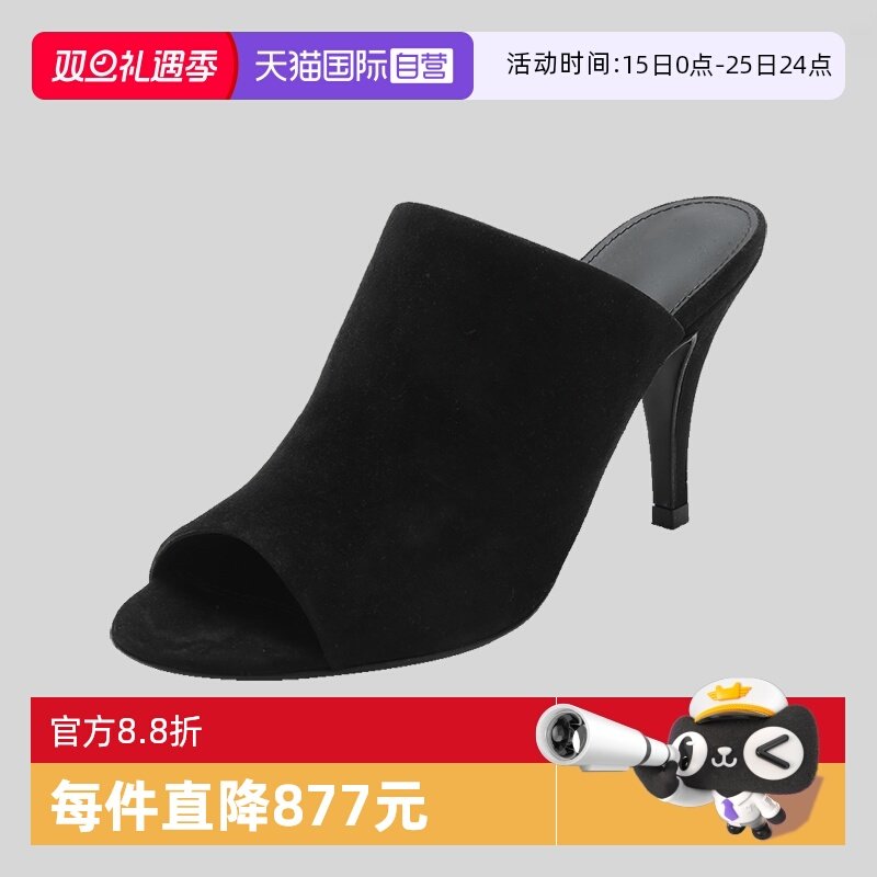 【自营】FERRAGAMO/菲拉格慕女士夏季绒面皮革高跟鞋凉鞋单鞋