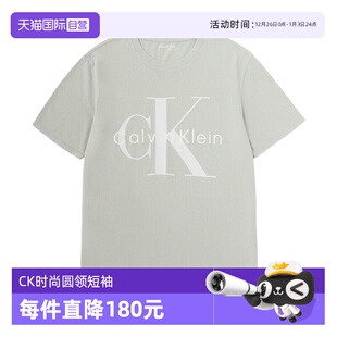 自营 印花圆领短袖 亏本清仓 Klein经典 T恤休闲百搭上衣 Calvin