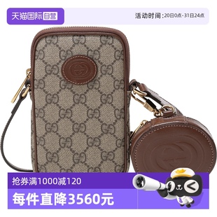 單肩斜挎包手機(jī)包帶小包 中古99新未使用GUCCI古馳男士 自營(yíng)