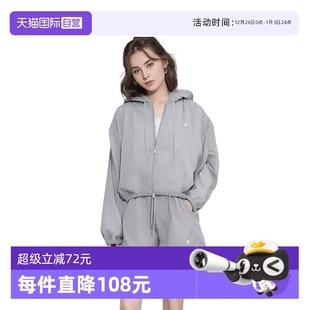 Bari 女士抽绳连帽套装 套装 上衣 Petit 短裤 防晒套装 自营