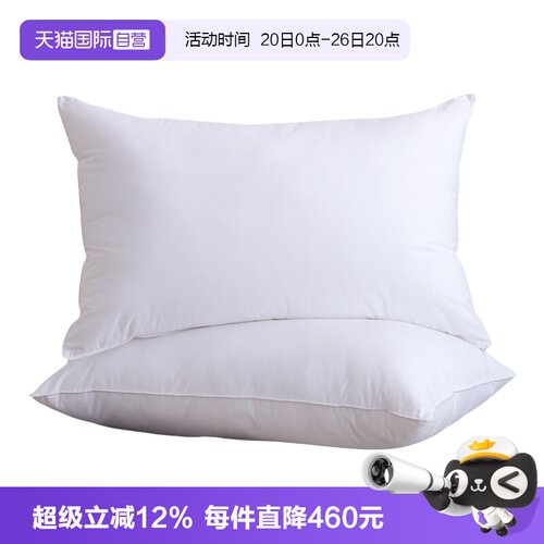 【自营】Dorrin Nessin抑菌95%白鹅绒柔软鹅绒枕双层夹心枕头枕芯