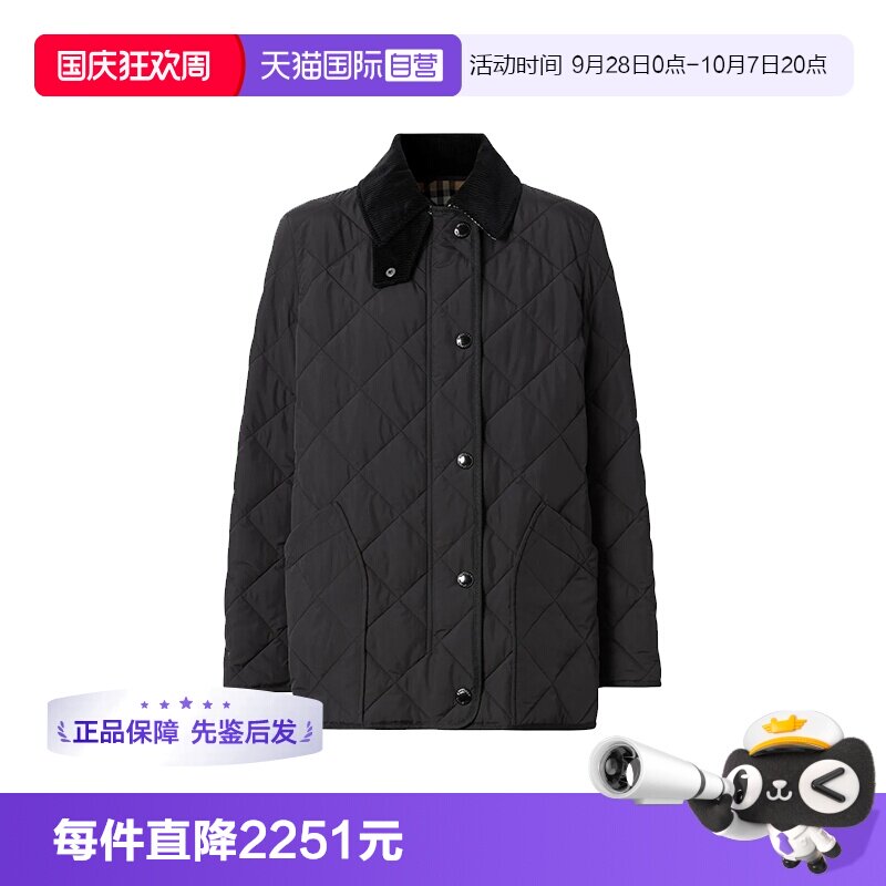 【自营】BURBERRY/博柏利女士时尚棉服夹克外套 80217511005